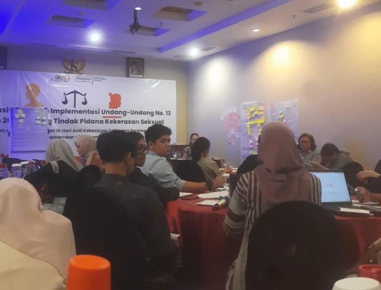 Rutgers Indonesia Sosialisasikan Implementasi UU No 12 Tahun 2022 tentang Tindak Pidana Kekerasan Seksual